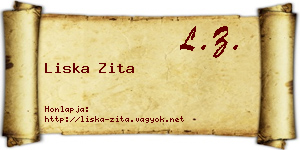 Liska Zita névjegykártya