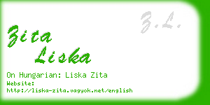 zita liska business card